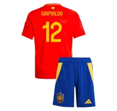 Maillot de Foot Euro 2024 Espagne Grimaldo 12 Enfant Tenue Domicile