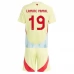 Maillot de Foot Euro 2024 Espagne Lamine Yamal 19 Enfant Tenue Extérieur