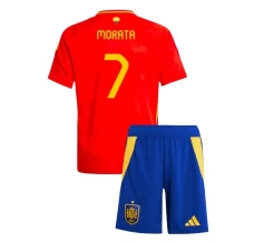 Maillot de Foot Euro 2024 Espagne Morata 7 Enfant Tenue Domicile