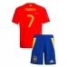 Maillot de Foot Euro 2024 Espagne Morata 7 Enfant Tenue Domicile