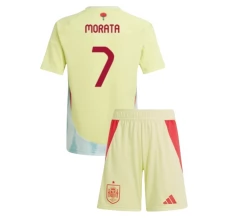 Maillot de Foot Euro 2024 Espagne Morata 7 Enfant Tenue Extérieur