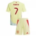 Maillot de Foot Euro 2024 Espagne Morata 7 Enfant Tenue Extérieur