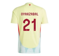 Maillot de Foot Euro 2024 Espagne Oyarzabal 21 Tenue Extérieur