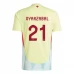 Maillot de Foot Euro 2024 Espagne Oyarzabal 21 Tenue Extérieur