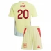 Maillot de Foot Euro 2024 Espagne Pedri 20 Enfant Tenue Extérieur