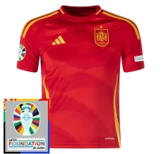 Maillot de Foot Euro 2024 Espagne Tenue Domicile Patch