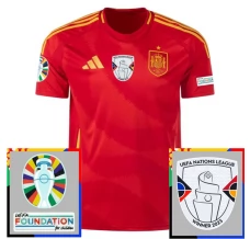 Maillot de Foot Euro 2024 Espagne Tenue Domicile Patch