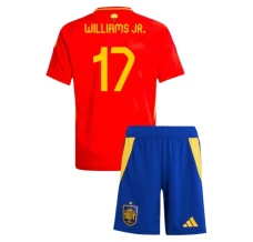Maillot de Foot Euro 2024 Espagne Williams Jr. 17 Enfant Tenue Domicile