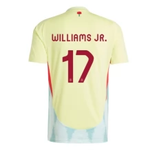 Maillot de Foot Euro 2024 Espagne Williams Jr. 17 Tenue Extérieur