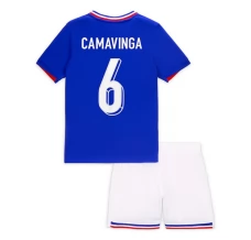 Maillot de Foot Euro 2024 France Camavinga 6 Enfant Tenue Domicile