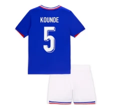 Maillot de Foot Euro 2024 France Kounde 5 Enfant Tenue Domicile
