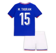 Maillot de Foot Euro 2024 France M.Thuram 15 Enfant Tenue Domicile