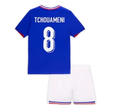 Maillot de Foot Euro 2024 France Tchouaméni 8 Enfant Tenue Domicile