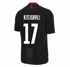 Maillot de Foot Euro 2024 Géorgie Kiteishvili 17 Tenue Extérieur