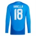 Maillot de Foot Euro 2024 Italie Barella 18 Tenue Domicile Manche Longue