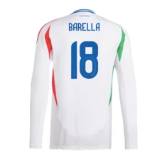 Maillot de Foot Euro 2024 Italie Barella 18 Tenue Extérieur Manche Longue