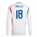 Maillot de Foot Euro 2024 Italie Barella 18 Tenue Extérieur Manche Longue