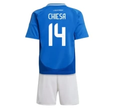Maillot de Foot Euro 2024 Italie Chiesa 14 Enfant Tenue Domicile
