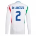 Maillot de Foot Euro 2024 Italie Di Lorenzo 2 Tenue Extérieur Manche Longue