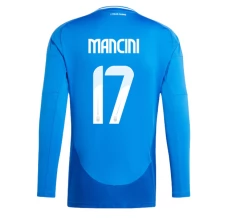 Maillot de Foot Euro 2024 Italie Mancini 17 Tenue Domicile Manche Longue