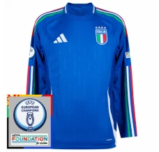 Maillot de Foot Euro 2024 Italie Tenue Domicile Manche Longue Patch