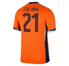Maillot de Foot Euro 2024 Pays-Bas F.De Jong 21 Tenue Domicile