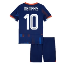 Maillot de Foot Euro 2024 Pays-Bas Memphis 10 Enfant Tenue Extérieur