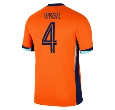 Maillot de Foot Euro 2024 Pays-Bas Virgil 4 Tenue Domicile