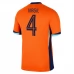 Maillot de Foot Euro 2024 Pays-Bas Virgil 4 Tenue Domicile