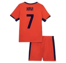 Maillot de Foot Euro 2024 Pays-Bas Xavi 7 Enfant Tenue Domicile