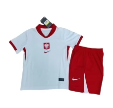 Maillot de Foot Euro 2024 Pologne Enfant Tenue Domicile