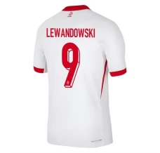 Maillot de Foot Euro 2024 Pologne Lewandowski 9 Tenue Domicile