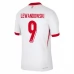 Maillot de Foot Euro 2024 Pologne Lewandowski 9 Tenue Domicile