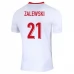 Maillot de Foot Euro 2024 Pologne Zalewski 21 Tenue Domicile