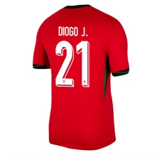 Maillot de Foot Euro 2024 Portugal Diogo J. 21 Tenue Domicile
