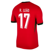 Maillot de Foot Euro 2024 Portugal R.Leão 17 Tenue Domicile