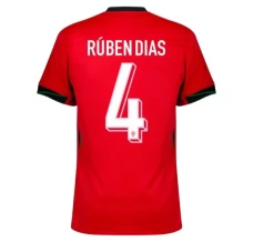 Maillot de Foot Euro 2024 Portugal Rúben Dias 4 Tenue Domicile