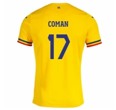 Maillot de Foot Euro 2024 Roumanie Coman 17 Tenue Domicile