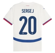Maillot de Foot Euro 2024 Serbie Sergej 20 Tenue Extérieur