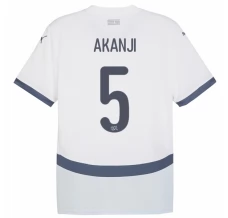 Maillot de Foot Euro 2024 Suisse Akanji 5 Tenue Extérieur