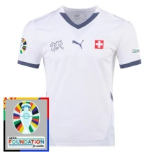 Maillot de Foot Euro 2024 Suisse Tenue Extérieur Patch
