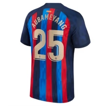 Maillot de Foot FC Barcelone Aubameyang 25 Tenue Domicile 2022/23