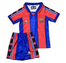 Maillot de Foot FC Barcelone Enfant Tenue Domicile Retro 1995-97 Maillot de Foot FC Barcelone Enfant Tenue Domicile Retro 1995-97