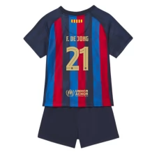 Maillot de Foot FC Barcelone F. De Jong 21 Enfant Tenue Domicile 2022/23