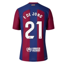 Maillot de Foot FC Barcelone F. De Jong 21 Tenue Domicile 2023/24