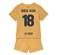 Maillot de Foot FC Barcelone Jordi Alba 18 Enfant Tenue Extérieur 2022/23