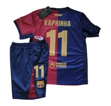 Maillot de Foot FC Barcelone Raphinha 11 Enfant Tenue Domicile 2024/25