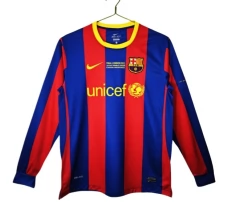 Maillot de Foot FC Barcelone Tenue Domicile Retro 2010-11 Manche Longue