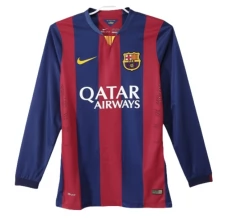 Maillot de Foot FC Barcelone Tenue Domicile Retro 2014-15 Manche Longue