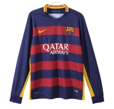 Maillot de Foot FC Barcelone Tenue Domicile Retro 2015-16 Manche Longue